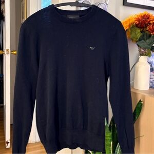 Emporio Armani Men's Dark Blue Crewneck Sweater